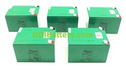 Conjunto 5 baterías UP-CG18-12 Carbono-Gel 60V 18Ah 