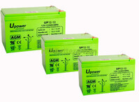 Conjunto de 3 Baterias de Plomo 12 Voltios 12 Amperios (151x98x95mm) 