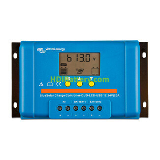 Controlador de carga BlueSolar PWM LCD & USB 12-24V-20A