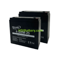Kit de 2 Bateras de Traccin VT Industrial 6DZM25 24V 25Ah