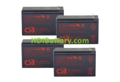 Kit de 4 Baterías de plomo para sistemas APC SAI RBC116 48V 9Ah