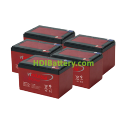 Kit de 5 Bateras de Traccin VT Industrial 6DZM16 60V 16Ah