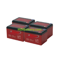 Kit de 4 Bateras de Traccin VT Industrial 6DZM16 48V 16Ah