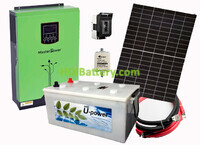 Kit Solar Aislado de plomo ácido U-Power 1kW 12V 