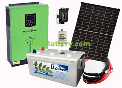 Kit Solar Aislado de plomo ácido U-Power 1kW 12V 