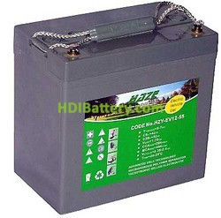 Bateria de gel HAZE 12 voltios 55 Amperios HZY-EV12-55