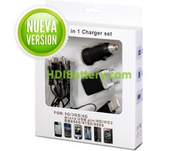 Set Cargadores telfonos mviles 100-240Vca y 12Vcc / USB