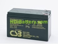 Bateria de Plomo EVX-1272 CSB 12 Voltios 7,2 Amperios