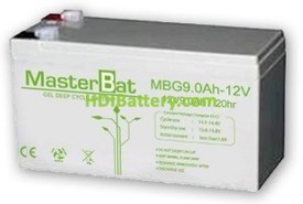 Bateria de Gel 12 Voltios 9AH (151x66x100mm) MBG9-12