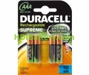 Batera recargable cilndrica NI-MH DURACELL AAA/RC03 750mah