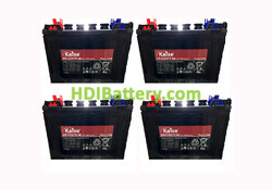Pack 4 Batería de Tracción Kaise KB12150TR 48V 150Ah