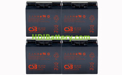 Pack 4 Baterías de Plomo CSB Battery GP12170 12V 68Ah para SAI APC RBC55