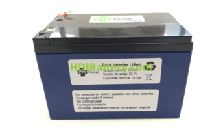 Batera Litio-ion PFS Energy 24V 14.5Ah + Cargador 29.4V 2A