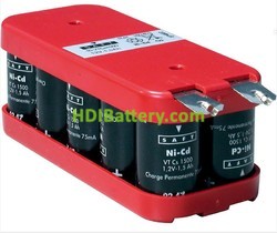 Pack de baterías 12V 1600mAh Ni-Cd