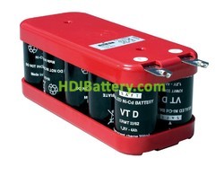 Pack de baterías 12V 4000mAh Ni-Cd ARTS-SAFT VTDCD4000 X 10