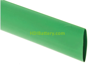 Tubo Termorretrctil de color verde con un dimetro de 125 mm 